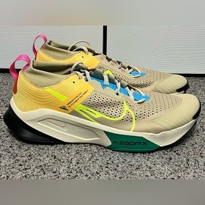 NIKE RUNNING SHOES ZOOMX ZEGAMA TRAIL MEN'S DH0623-700 Gold Citron Pulse 15